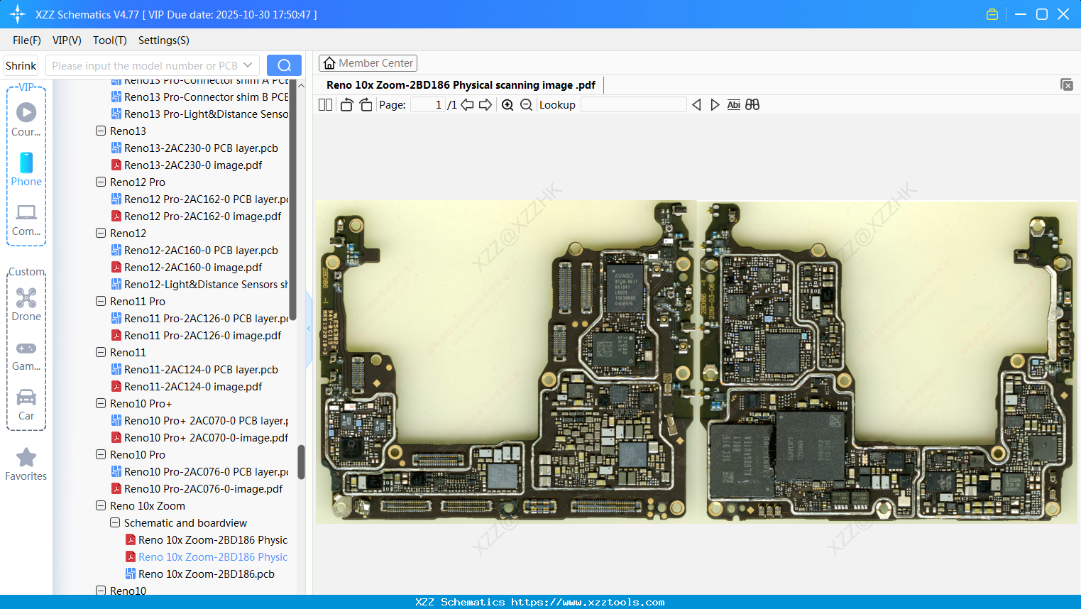 OPPO Reno 10x Zoom-2BD186 Physical Scanning Image
